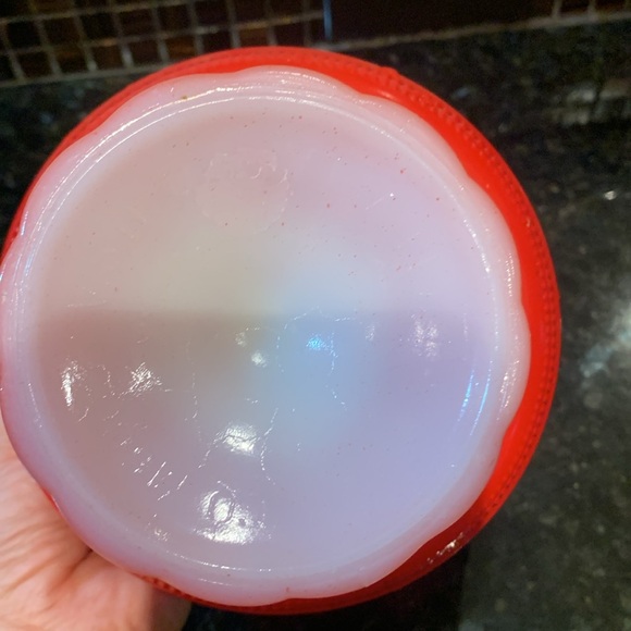 vintage Red Milkglass Pedestal Compote Excellent Condition. - Picture 3 of 4